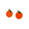 dainty orange shaped stud enamel earrings