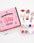 paint your own pins kit: paint, brushes, and 7 pins to be painted