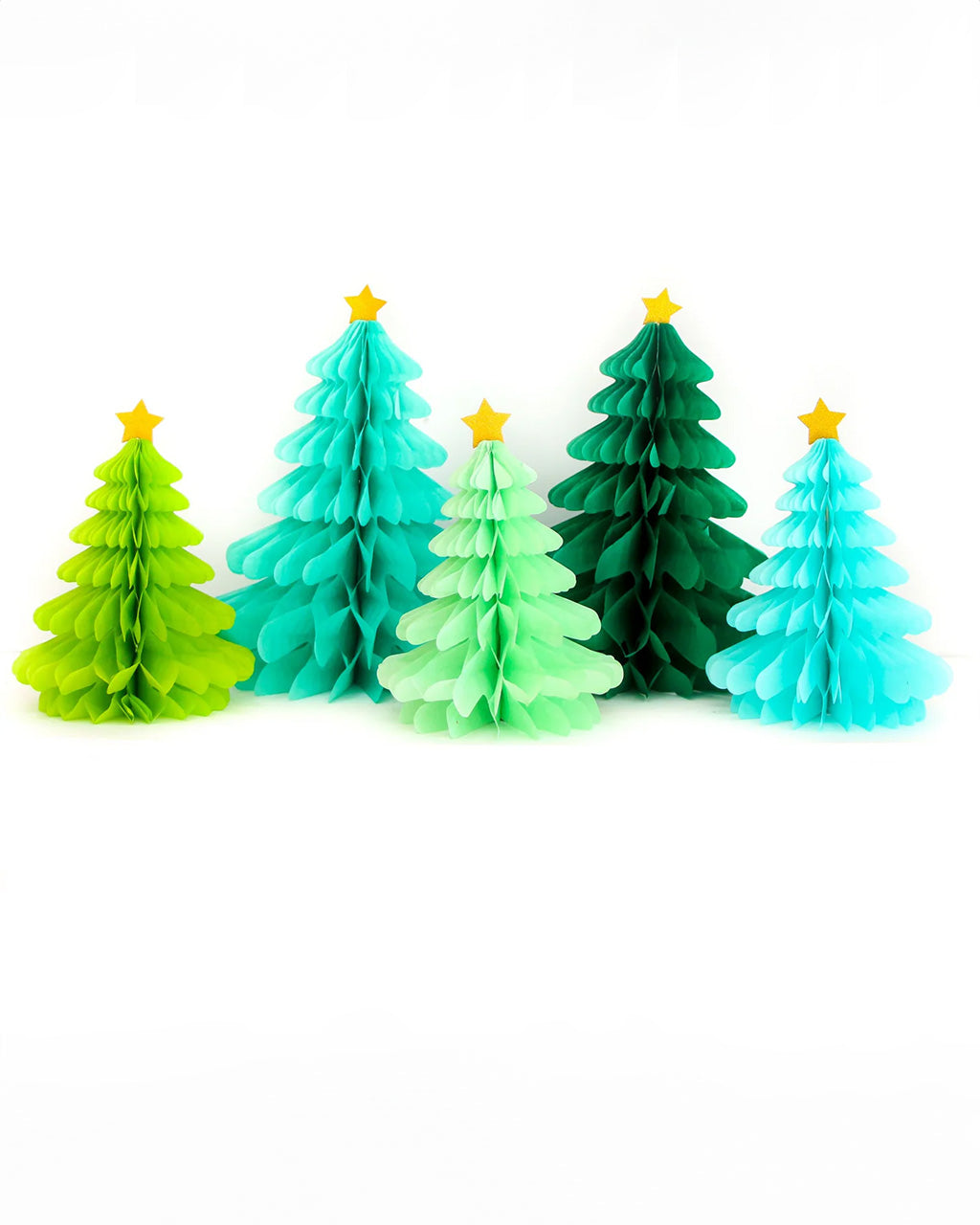 Green and Blue Trees Set Of 5 ban.do
