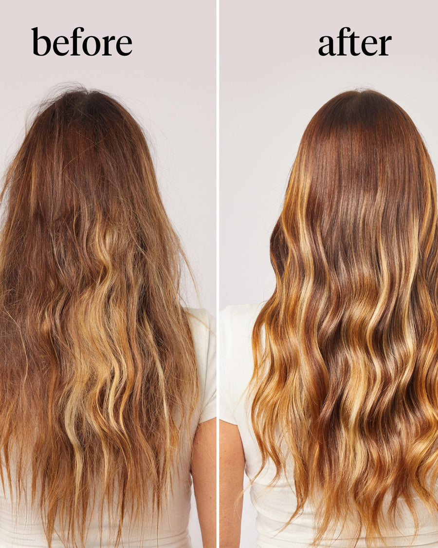 before and after model pictures with the conditioner treatment