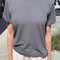 Bo Linen Blend Tee - Charcoal