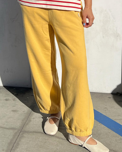 French Terry Balloon Pants - Deep Yellow – ban.do
