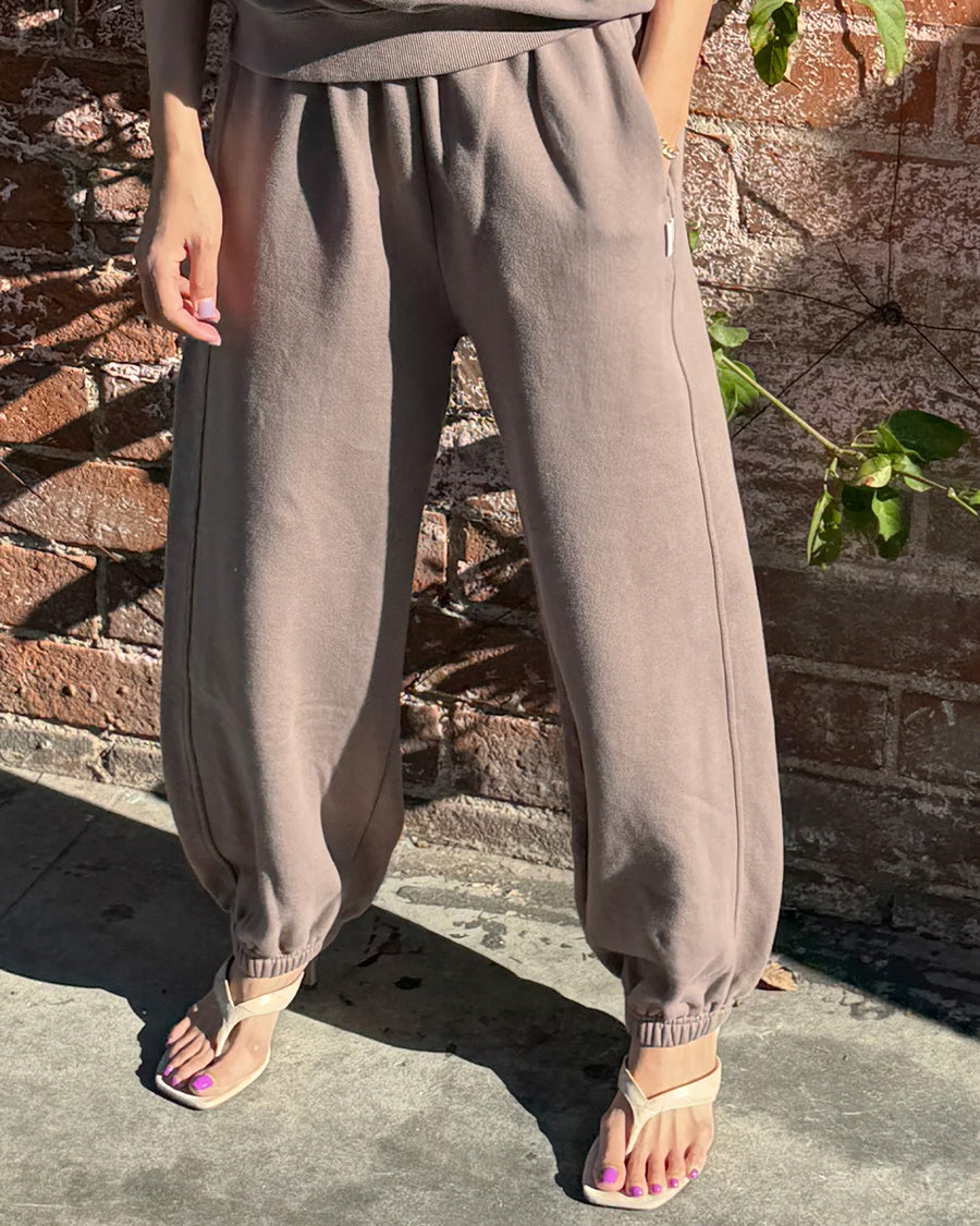 French Terry Balloon Pants - Mushroom – ban.do