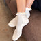 model wearing vanilla ruffle socks