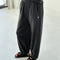 model wearing charcoal pointelle cotton balloon pants