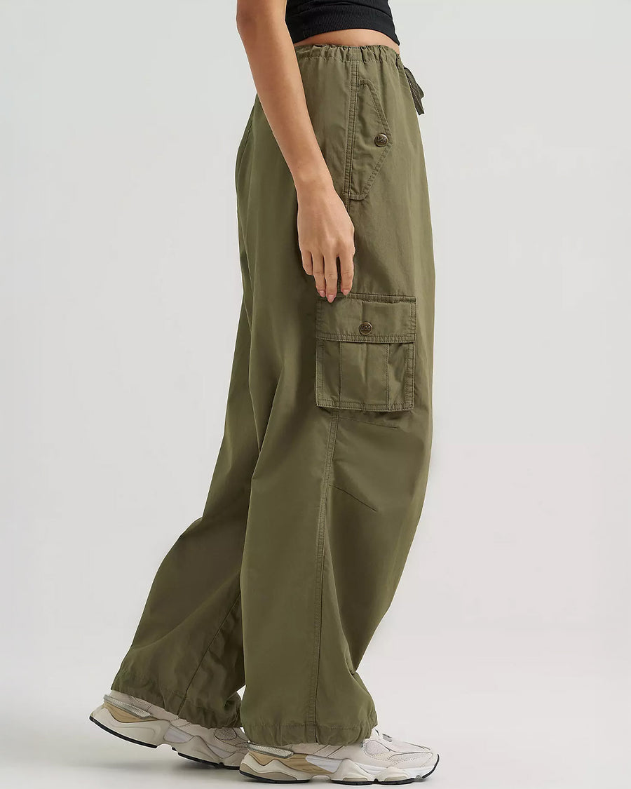 Low Rise Drawstring Parachute Pant - Mercantile Green – ban.do
