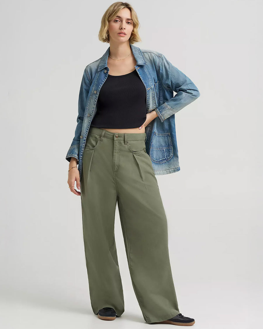 Low Rise Slouch Chino Pant - Mercantile Green – ban.do