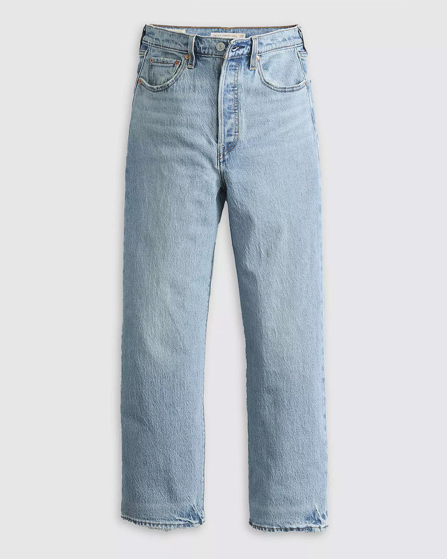 light wash ribcage straight ankle jeans