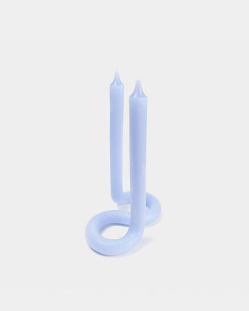 light lavender double ended twist candlestick