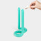 model lighting turquoise double ended twist candlestick