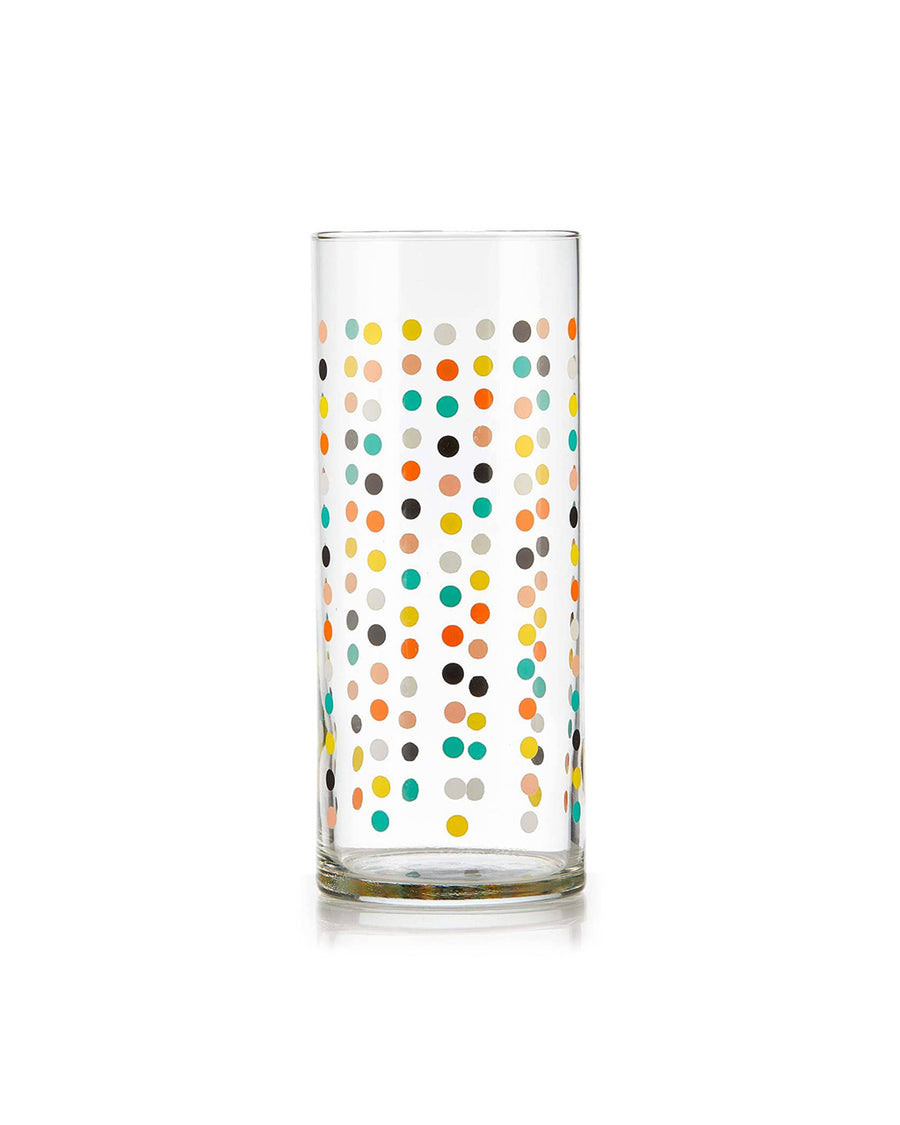 multicolor 'party' dots glass