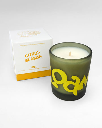 citrus scented candle and box