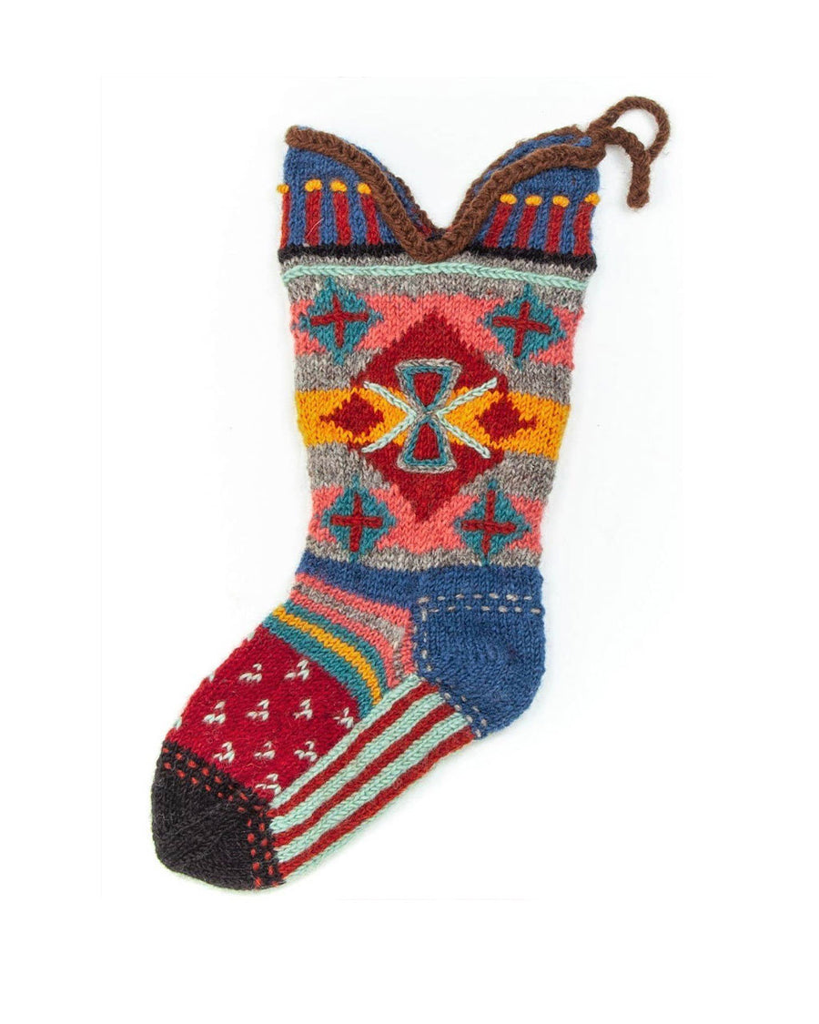 multi-color knit stocking