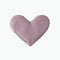 purple back of colorful green, blue, and tan swirl heart shaped eye pillow