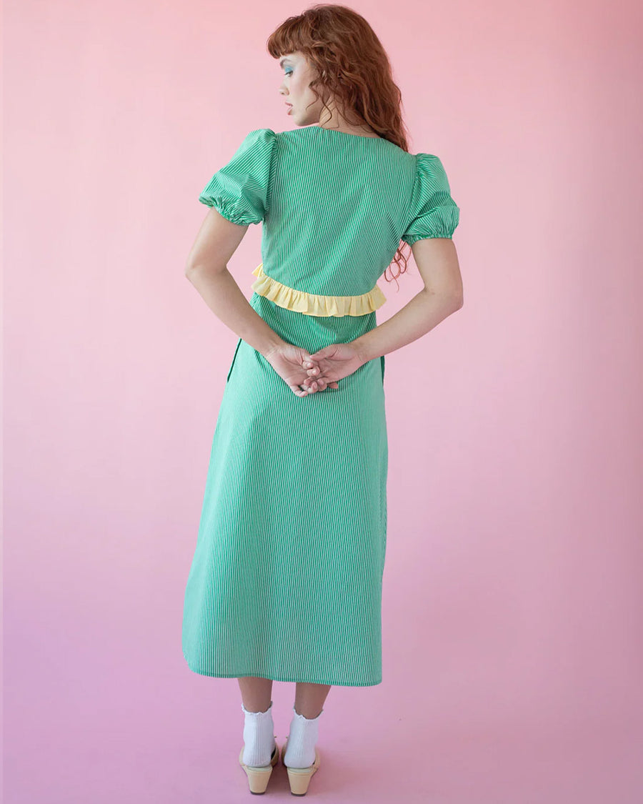 green emerald velvet dress Emma Dress