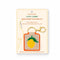 tan needlepoint keychain kit with orange trim and lemon print and gold hardware