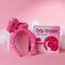 drip eraser set with hot pink headband and two terry cloth wristbands