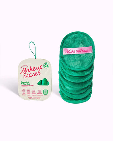 set of 7 green recycled make up erasers
