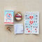 mini 'love' cross stitch kit and instructions