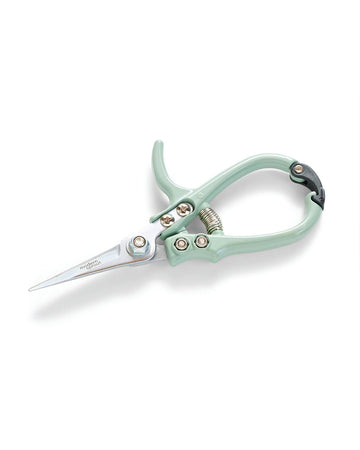 mint and steel gardening shears