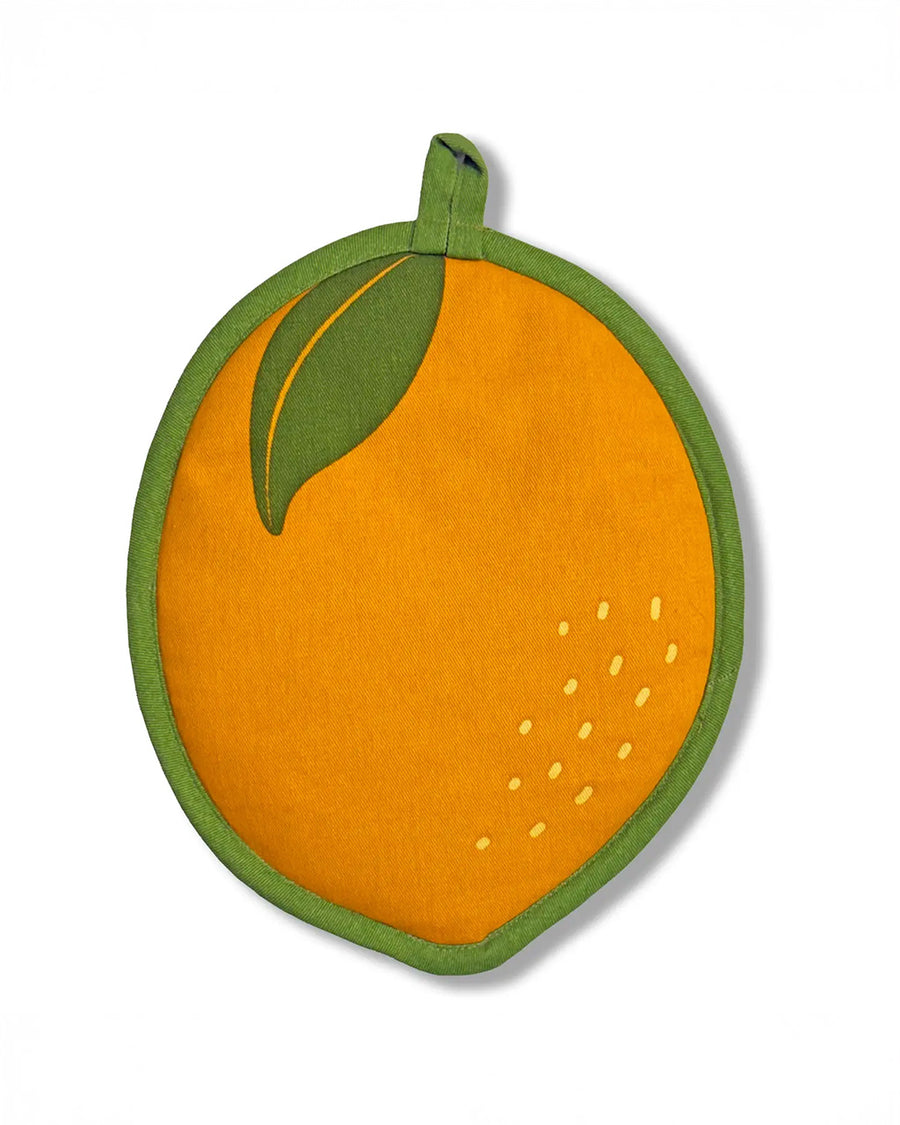 back view of lemon pocket pot holder