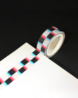 roll of 3D effect checkerboard washi tape