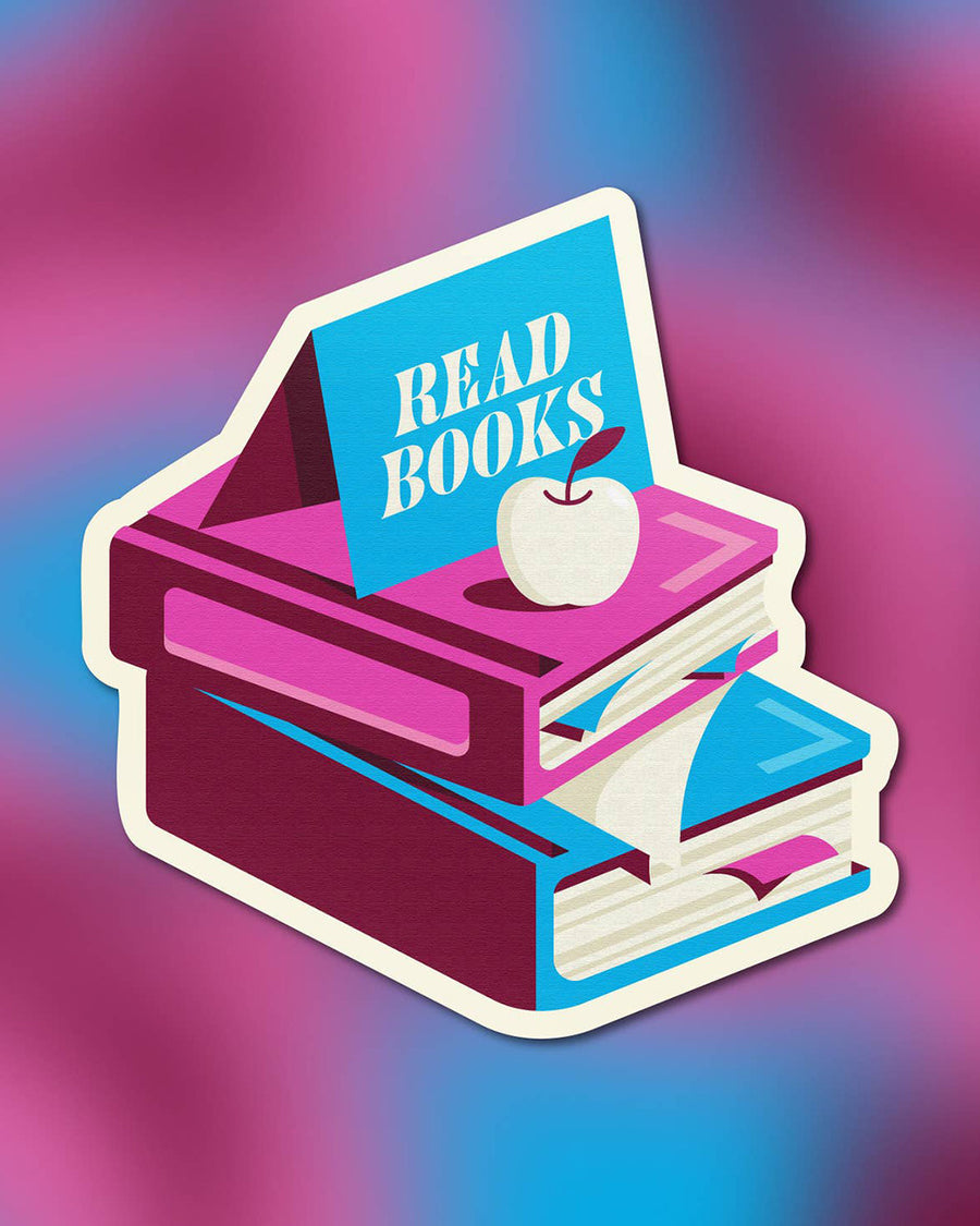 'read books' matte sticker