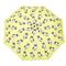 opened yellow duckhead umbrella with all over french bulldog print