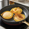 set of three silicone ducky egg molds with pancakes inside