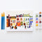 colorful painted holiday townhomes mini paint by numbers kit