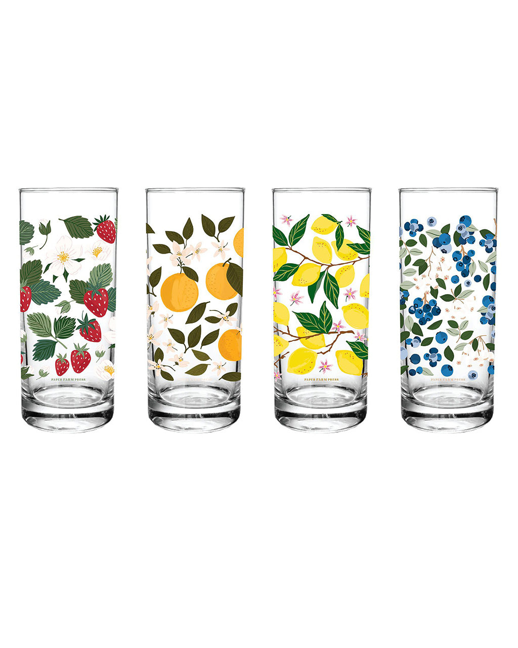 Berry + Citrus Tall Juice Glass Set