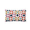 rectangular lumbar throw pillow with colorful quilted print