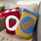 strawberry jelly and peanut butter shaped tufted throw pillow