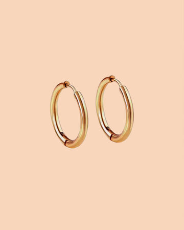 gold thin hoop earrings