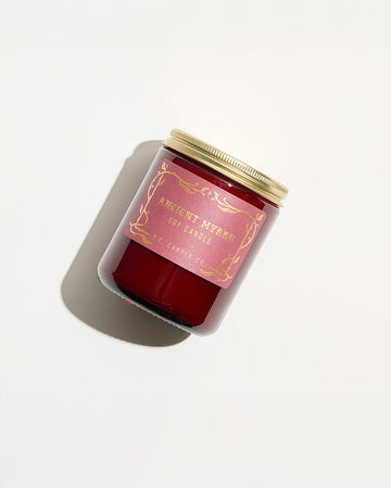 ancient myrrh standard candle with ed jar and gold lid
