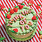 up close of 70 piece mini puzzle with a round shaped cake with 'thinking of you' on it