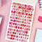 interior pink letter stickers