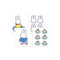 interior stickers of yellow miffy sticker book keychain