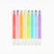 set of 8 markers in rainbow colors with erasable tip on opposite end