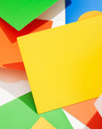up close of set of 8 multicolor file folders