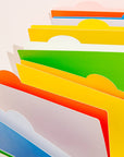set of 8 multicolor file folders