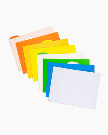 set of 8 multicolor file folders
