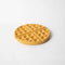 yellow speckled waffle concrete trivet
