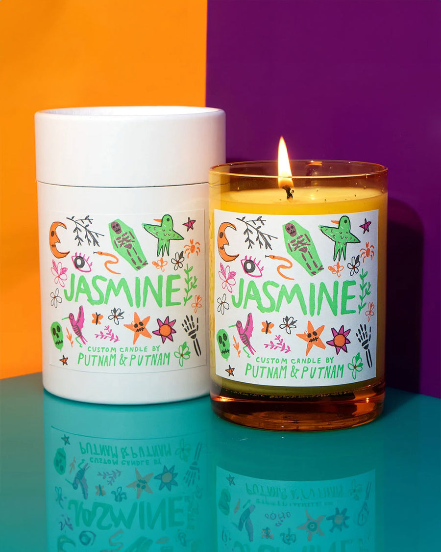 jasmine scented soy candle