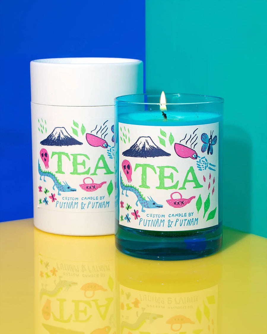 tea scented soy candle