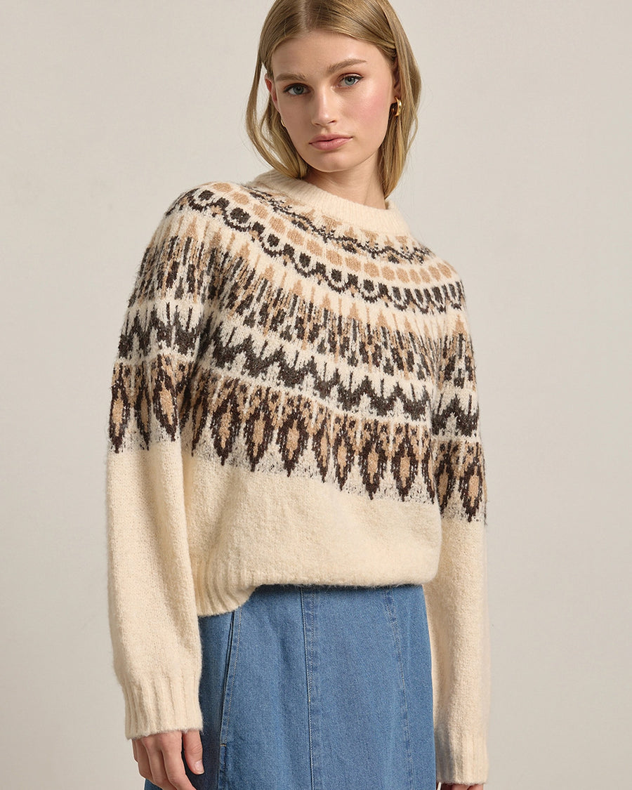 Nordic Pattern Knit Sweater - Ivory Mix – ban.do