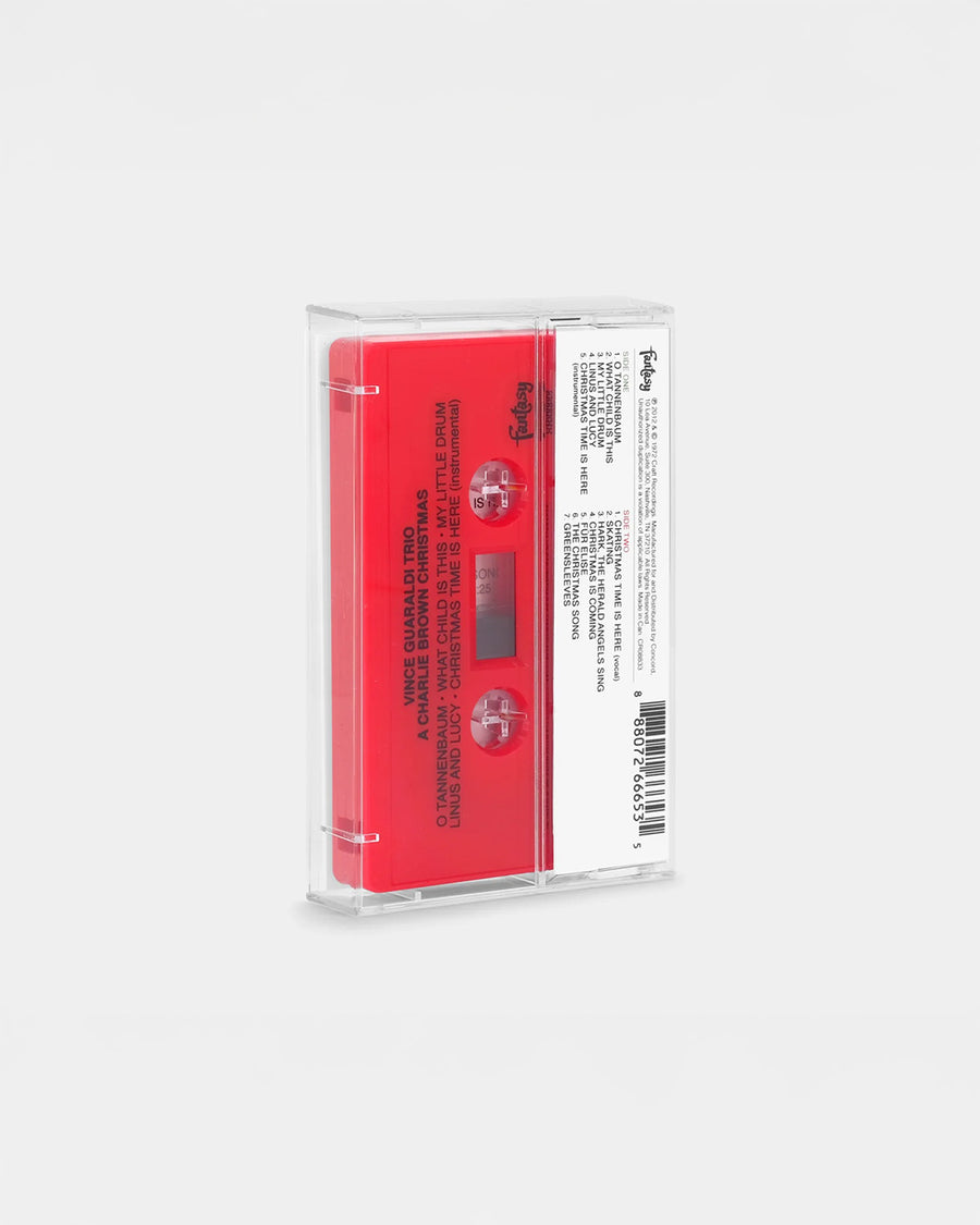 reverse side of 'a charlie brown christmas' cassette case