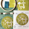 green embroidery kit with cream mushroom design with ring, thread, pre-printed fabric and instructions