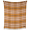 orange and cream plaid throw blanket