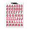 sticker sheet 1 of red letter balloon shaped sticker sheets